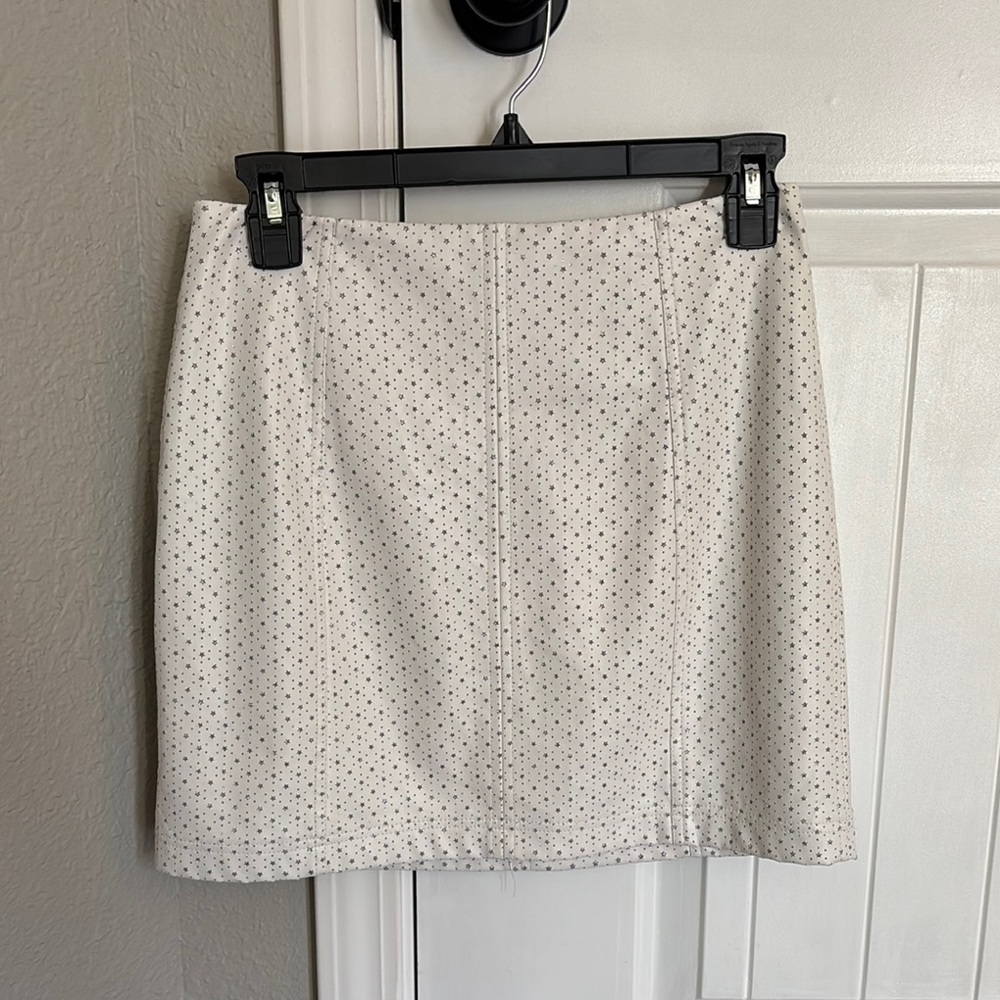 Elegant White Polka Dot Skirt